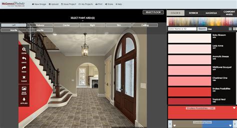 test paint colors virtual room